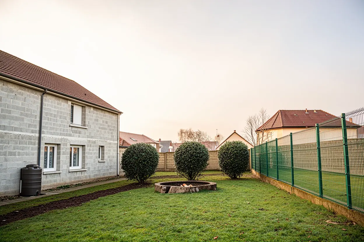 Jardin dégagé après démontage du conifère à Marly